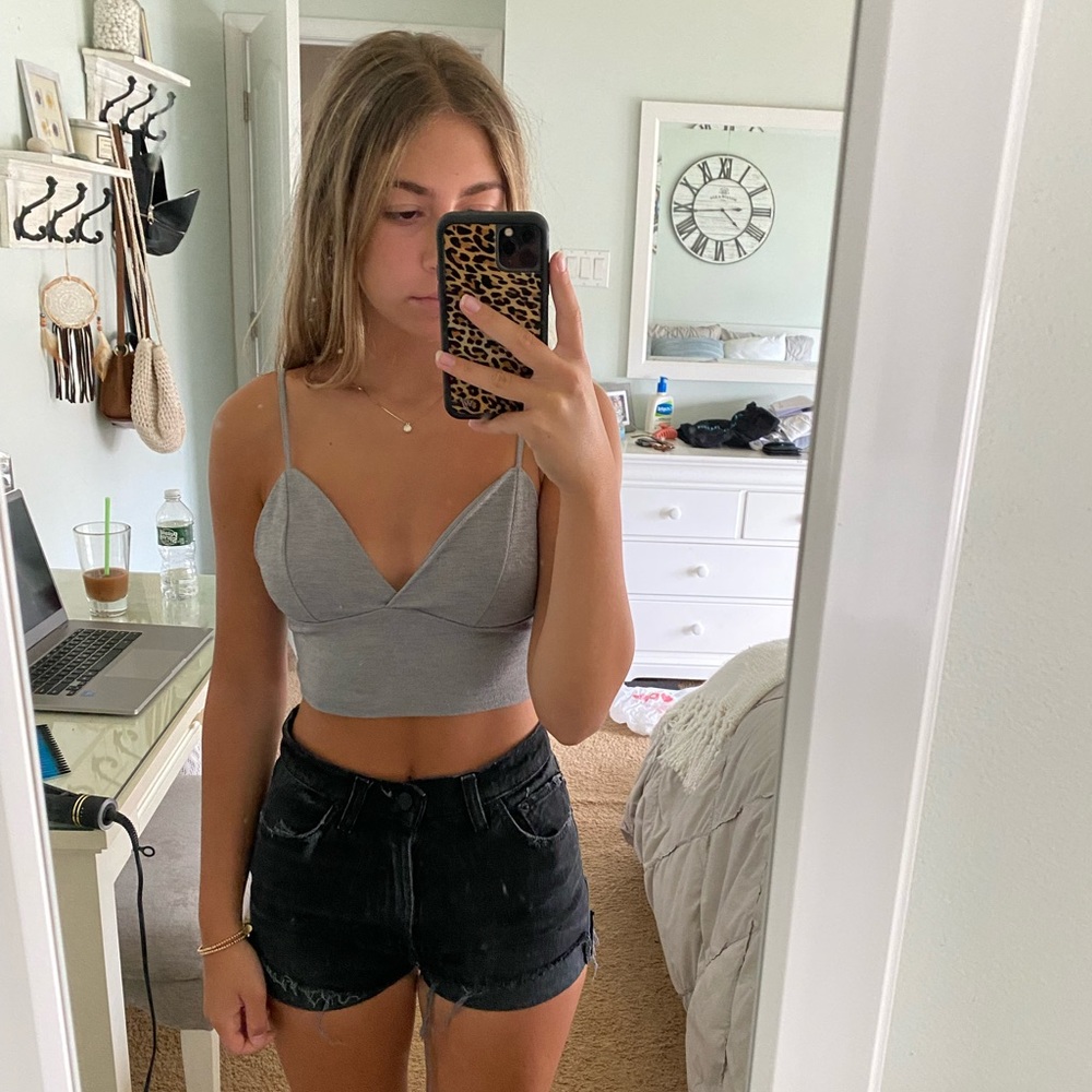 Sparkly Grey Garage Crop Too